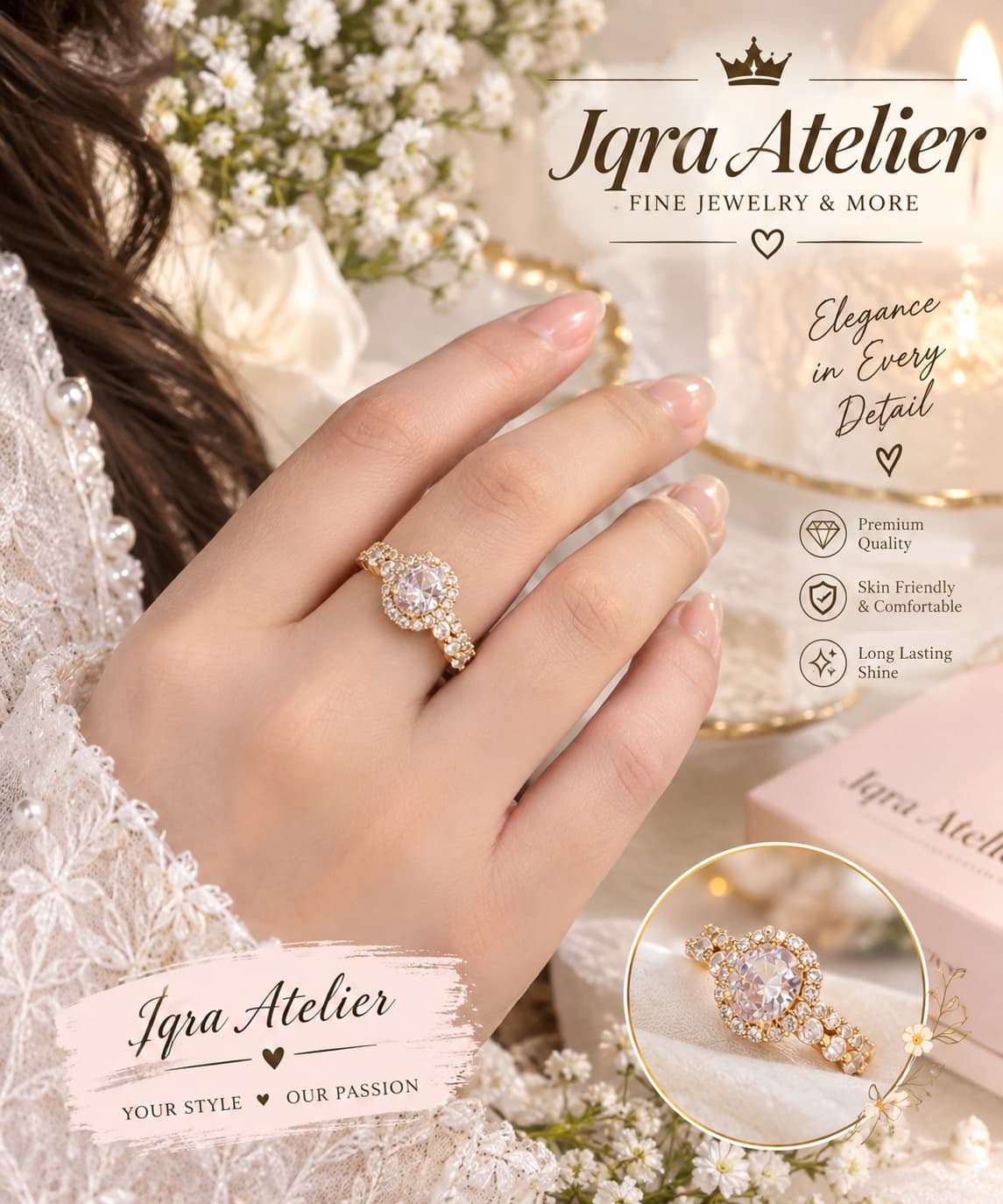 Royal Halo Crystal Ring, photo 1